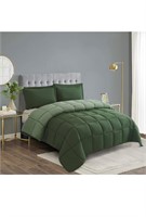 Hig Down Alternative Comforter Set Green Queen