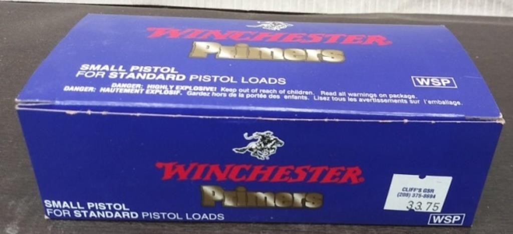 Box Winchester Primers Small Pistol 1000 ct