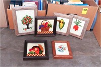 (1) Box of Assorted Wall Plaques and Picture