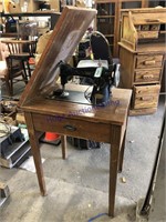 SEAMSTRESS SEWING MACHINE IN CABINET, UNTESTED,