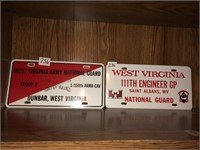 2 West Virginia National Guard License Plates