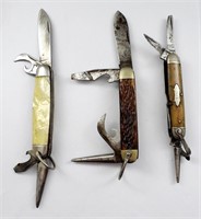 (3) VINTAGE ELECTRICIAN KNIVES