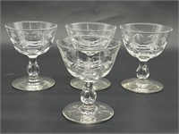 (4) Vintage Laurel Classic by Libbey Champagne /