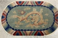 Dragon Decorated Carpet Rug 60” x 37”