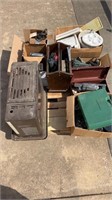 Pallet of unsorted garage stuff tools