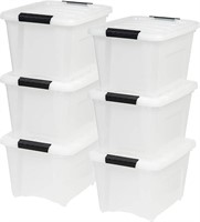 Stack & Pull Storage Box | 19 Qt | 6 Count