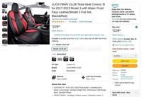 FM8050  LUCKYMAN CLUB Tesla Seat Covers Model 3 F