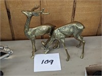 Brass Deer Figurines