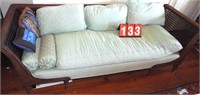 sofa w/pressed cane sides & back