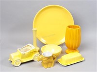 Frankoma Mug & Other Yellow & Gold Pottery