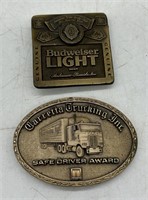 Bud Light, Carretta Trucking Company Belt Buckles