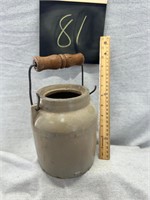 Soneware jar with handle