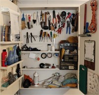 Contents of Tool Cupboard incl. Screwdrivers,