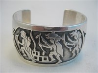 Navajo Sterling Silver Cuff Bracelet - Hallmarked