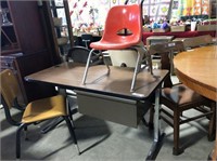 Mid Century Grouping: Desk, Youth Chair & Childs