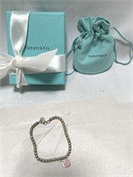 Tiffany & Co. sterling silver bracelet with heart