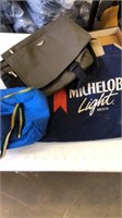 Lot of bags including Dockers and Michelob Light