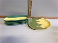 Corn plates and holders, some chips