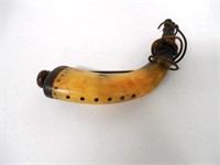 Decorated Powder Horn Complete