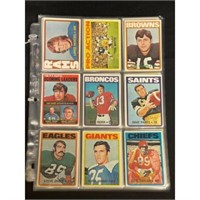 (126) 1972 Topps Football Cards With Stars