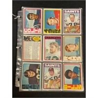 (126) 1972 Topps Football Cards With Stars