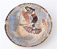 Iranian Minai'I Bowl with Horse and Rider with Hal