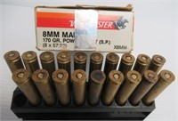 (19) Rounds of Winchester 8mm Mauser 170GR.