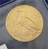 US 1915 Gold $5.00 Indian Head Coin