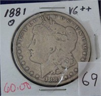 1881-O Morgan Silver Dollar Coin