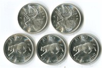 Canada 1967-68 Silver 25c Gem Coins