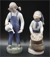 Two Royal Crown Derby young children figurines