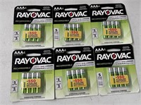 24 PIECES RECHARGEABLE RAYOVAC AAA4 600MAH