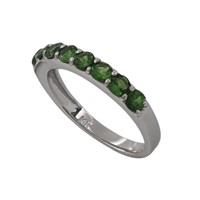 0.90ct Tsavorite Ring in 14k White Gold