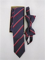 New men's narrow fashionable tie with clip on b