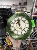 VTG DUCK THEMED PORCELAIN CLOCK