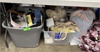 LARGE LOT OF MISC UNDERNEATH THE TABLE