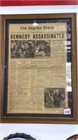 Original Newspaper "Kennedy Assassinated"