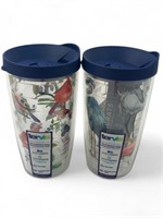 (2) Like New Various Birds Design Tervis 16oz