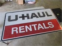 double sided u-haul rentals alum. sign