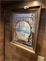 Vintage Calvert's & Coca-Cola Coke Framed Mirror