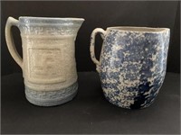 2 Stoneware Pitchers