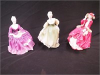 Three Royal Doulton figurines: 6 3/4" Charlotte