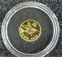 2013 Canada Pure Gold 25 Cents Coin-Hummingbird!