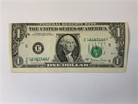 Off Cut 1977 A Series Dollar Bill