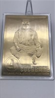 Mickey Cochrane 22kt Gold Baseball Card Danbury