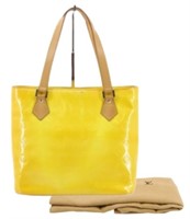 Louis Vuitton Yellow Verni Houston Handbag