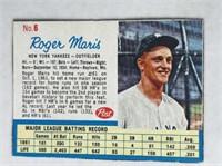 1962 Post Cereal # 6 Roger Maris New York Yankees