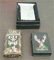 Box-3 Lighters, Zippo, Larry The Cable Guy, & Deer