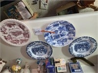 4 COLLECTOR BLUE PLATES