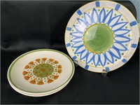 Hand Painted Plate & Saucers